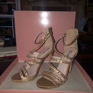Camille Le Vei Rose Gold High Heeled Shoes